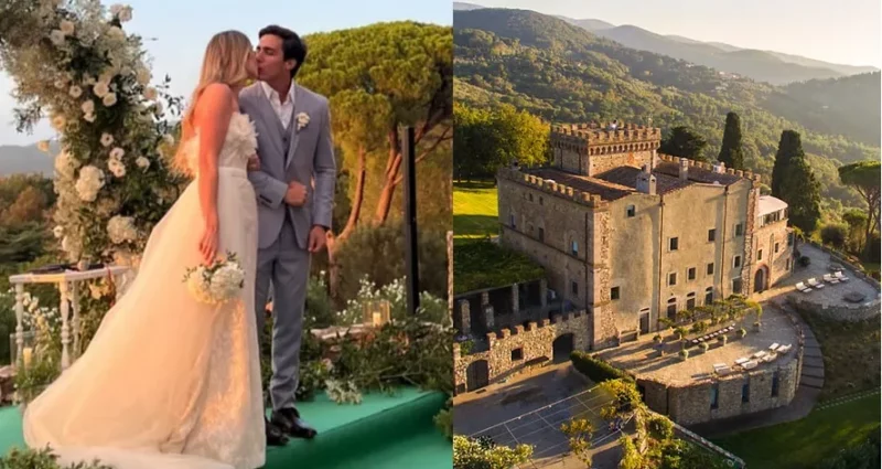 Filha de Taffarel se casa em castelo na Toscana