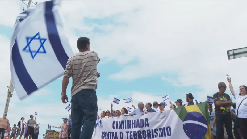 Caminhada em apoio a Israel acontece em Copacabana