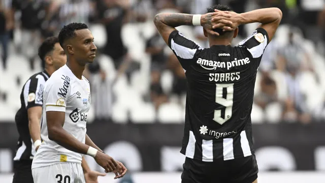 Botafogo cede o empate ao Santos e já está há oito jogos sem vencer