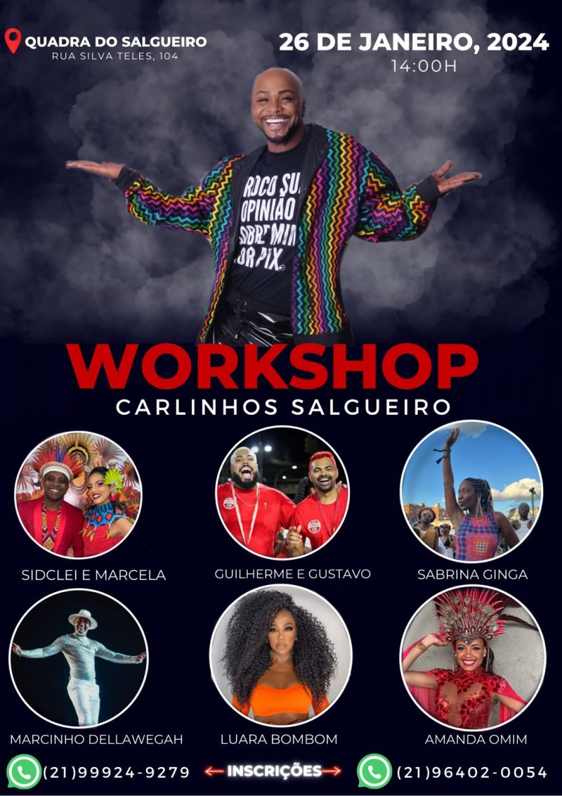 Carlinhos Salgueiro promove workshop de Dança na quadra do Salgueiro