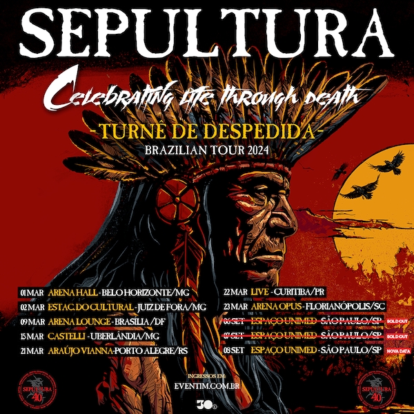 Sepultura esgota segundo show em São Paulo e abre nova data da tour de despedida