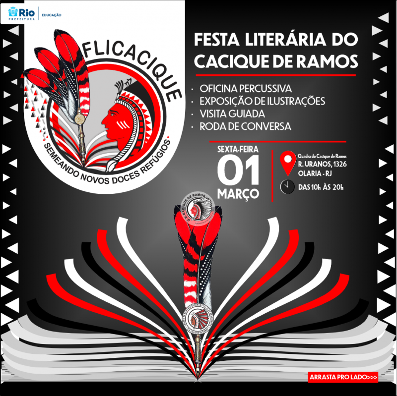 FliCacique – Primeira festa literária do Cacique de Ramos acontece na sexta-feira, 1º de março