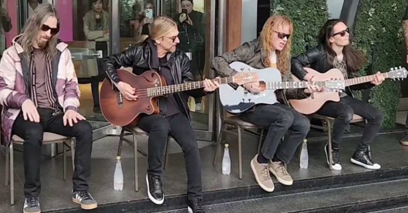 Megadeth faz show em porta de hotel em Buenos Aires