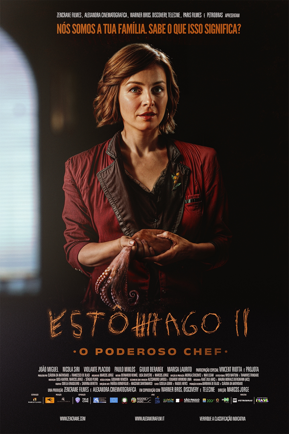 Terceiro cartaz e novo teaser de “ESTÔMAGO 2 – O PODEROSO CHEF” revelam personagens ligados à máfia italiana