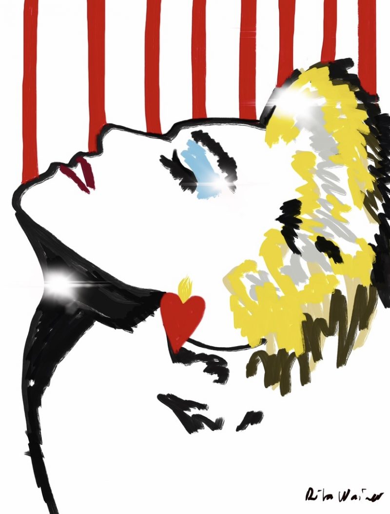 Rita Wainer realiza intervenção artística no perímetro oficial do show de Madonna