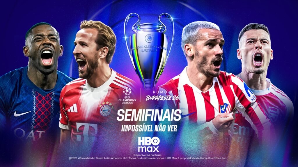 TNT Sports realiza a cobertura completa das semifinais da Uefa Champions League 2025/26 