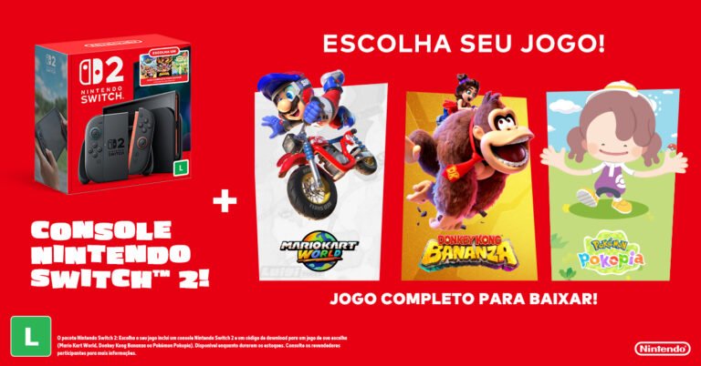 O pacote Nintendo Switch 2: Escolha Seu Jogo já está disponível no Brasil