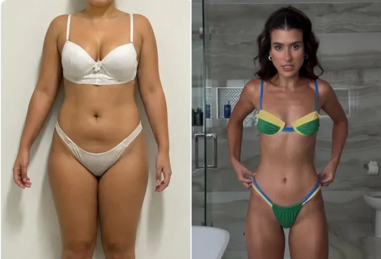 Luana Zucoloto mostra o antes e o depois após treinos